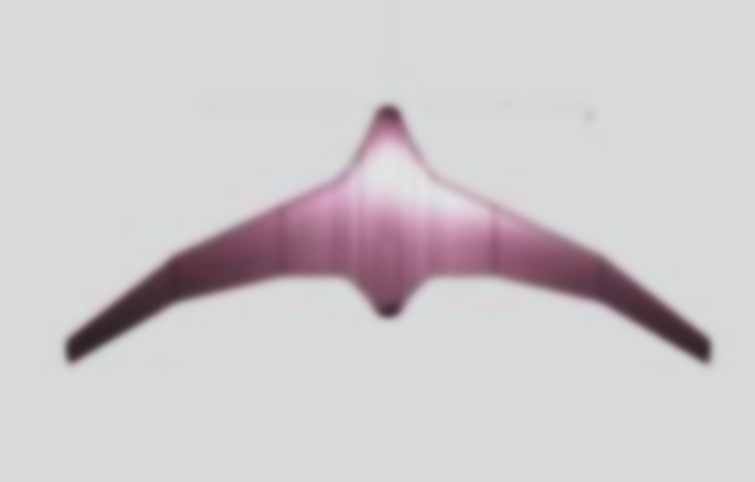 Intentionally blurred image of confidential CFRP flying-wing UAV
